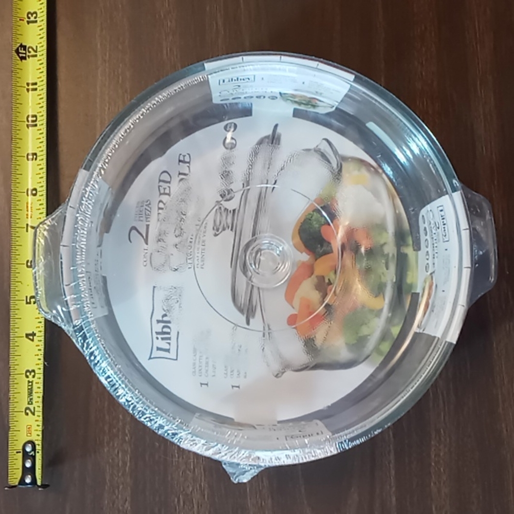 Libbey 3.2 Qt 2 Piece Round Covered Casserole Dish